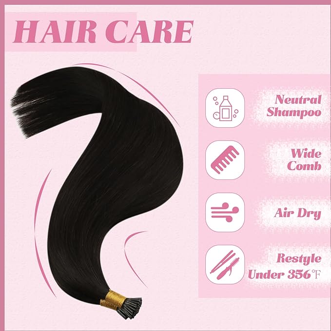 YoungSee I Tip Hair Extensions Dark Brown 22Inch I tip Hair Extensions Human Hair Brown 50g Itip Hair Extension Human Hair 50s Itips Natural Hair Extension for Straight Hair