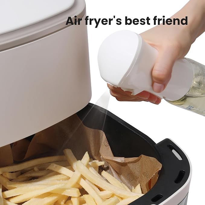 Mistifi Oil Sprayer 150ml glass bottle. Upgraded Version.Fine Mist Spray Bottle for Air Fryer, Olive Oil, Avocado Oil, Healthy Nonstick Frying, Commercial & Home Kitchen Use (PS635)