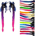 2PCS Helmet Pigtail Motorcycle Helmet Ponytail Bicycle Helmet Braids Hair Tails Used for Any Helmets/Suction Cup Reusable Design 2PCS(Helmet Not Included)