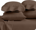 Bare Home Microfiber 4 Pack Standard/Queen Pillowcases, Cocoa, 20x30