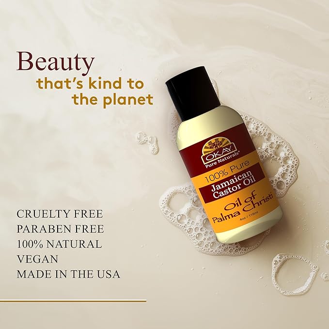OKAY | Jamaican Castor Oil | For All Hair & Skin Types | Soothe Scalp & Skin | Grow Strong Healthy Hair | 100% Pure | 4 oz