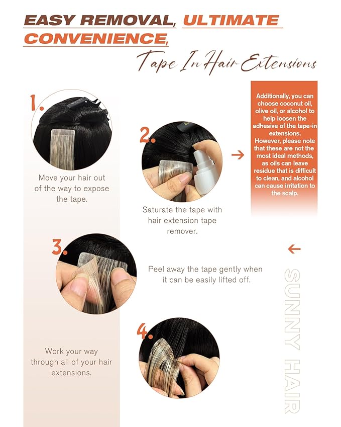 Sunny Hair Tape in Hair Extensions Real Human Hair Invisible Remy Hair Extensions Tape ins for Women Natural Black Ombre Dark Brown Balayage Ash Blonde 12 inch 20Pcs