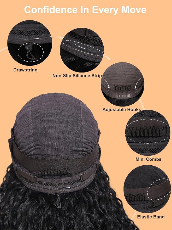 Julia Hair 13x4 Pre Everything Chestnut Brown Highlight Yaki Loose Body Wave Wig With Drawstring Glueless Wigs Human Hair HD Lace Frontal Wig Bleached Knots Ready to Go 16 Inch