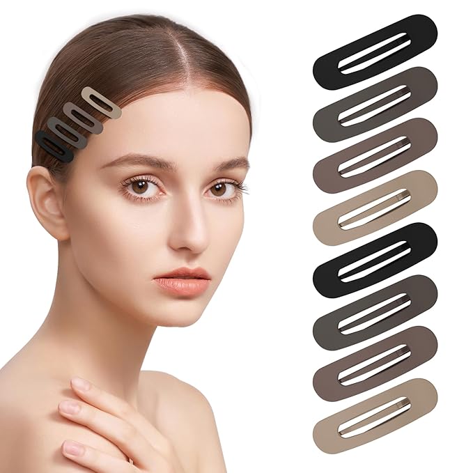 Small Flat Hair Clips for Women Lay Down Clips for Thin Hair Accessories 2.16 Inch 8pack