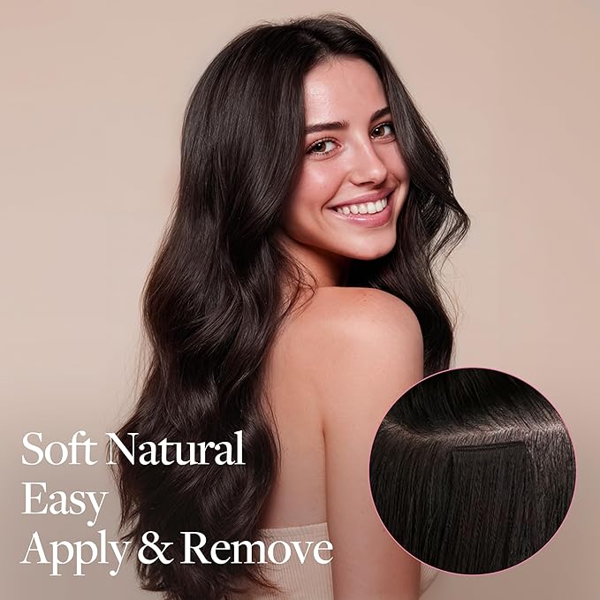 GOO GOO Clip in Hair Extensions Real Human Hair, Remy Human Hair Extensions Clip ins for Women, Natural Human Hair, 26inch 180g 7Pcs, #4/26/4 Balayage Chocolate Brown to Honey Blonde