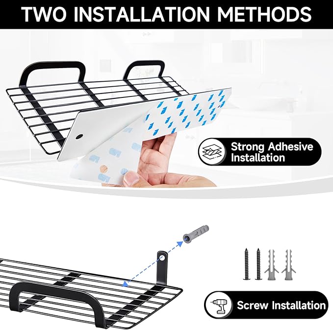 Straighteners Holder Wall Mounted Metal Hair Dryer Holder for Curling Wands Accessories Adhesive Curling Iron Holder Hair Tool Organizer for Vanity Bathroom Barber Shops (Black)