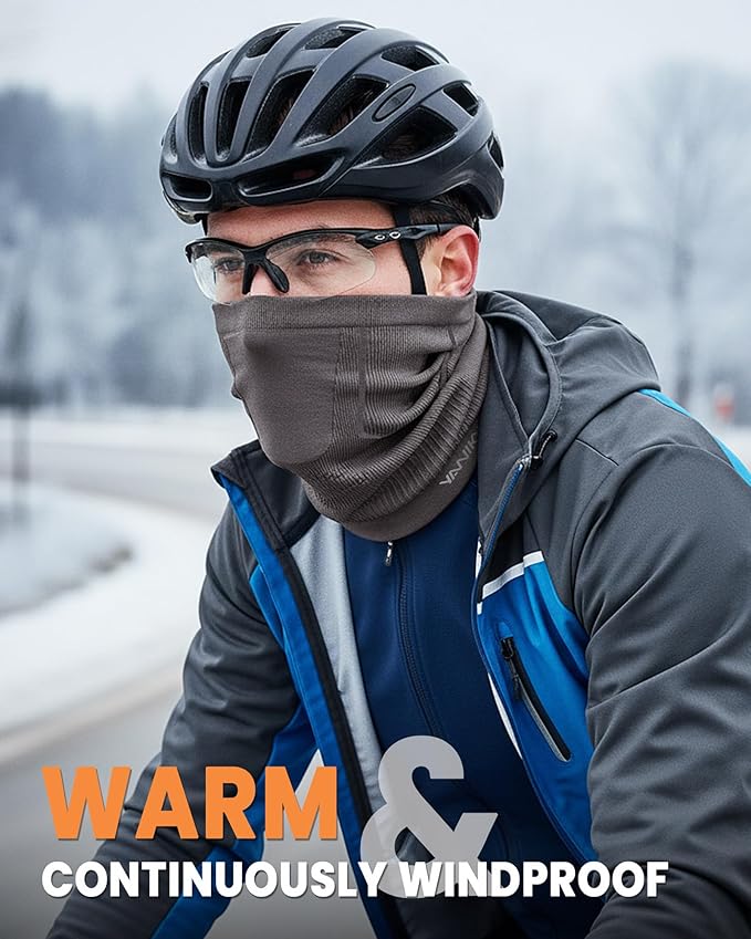 Winter Neck Warmer Gaiter Ski Face Mask, Breathable Fleece Balaclava Windproof Cold Weather Scarf