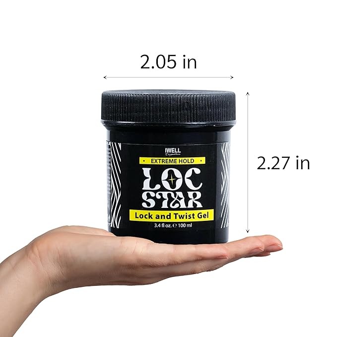 Loc Star Braid & Loc Gel, 3.4 fl oz | Extreme Hold for Braids, Locs, Twists, Cornrows & Edges | Smooths & Tames Frizz | No Heavy Residue | Long-Lasting | With Aloe Vera