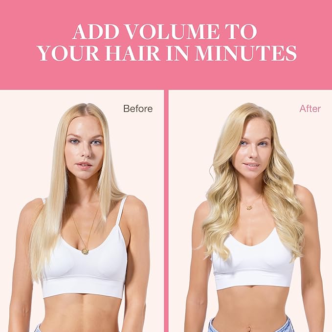GOO GOO Clip in Hair Extensions Real Human Hair, Remy Human Hair Extensions Clip ins for Women, Natural Human Hair, 16inch 150g 9Pcs, 18A/613A Dark Blonde Highlighted Bleach Blonde