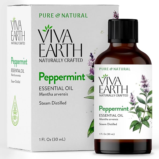 Peppermint Essential Oil – Pure & Natural Mint Oil for Hair & Scalp Oil Blends, Diffuser Recipes, Skin Care, DIY Roll-Ons, Soap & Candle Making, 1 Fl Oz