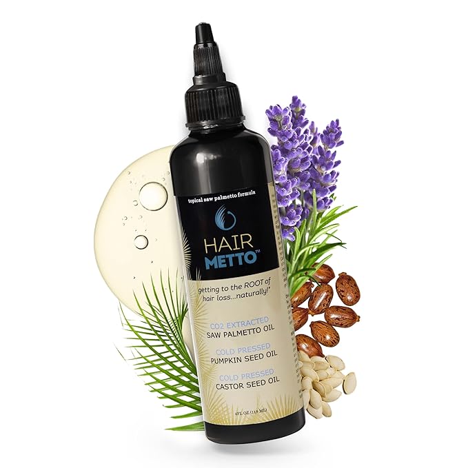 Pumpkin Seed Oil with Saw Palmetto Extract for Hair Growth – 10X Potency Targeted Scalp Treatment with Castor, Lavender Scent & Rosemary Oil for Growth, Stronger, Fuller Hair 4oz (118ml)