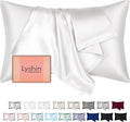 Mulberry Silk Pillow Cases Standard Size with Hidden Zipper, Ultra Smooth and Soft Breathable Cooling Silk Satin Pillowcase for Hair and Skin, Gifts for Women Men (Ivory, 20x26 Inches, 1 Pack)
