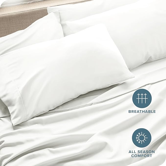 Bare Home Microfiber Bulk Pillow Cases - King Set of 4 - Cooling Pillowcases - Double Brushed - Ivory Pillowcases 4 Pack - Easy Care (King - 4 Pack, Ivory)