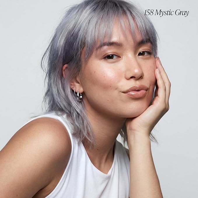 Adore Semi Permanent Hair Color (158 Mystic Gray) | Vegan & Cruelty-Free Gray Hair Dye | No Ammonia, No Peroxide, No Alcohol | 4 Fl Oz (Pack of 1)