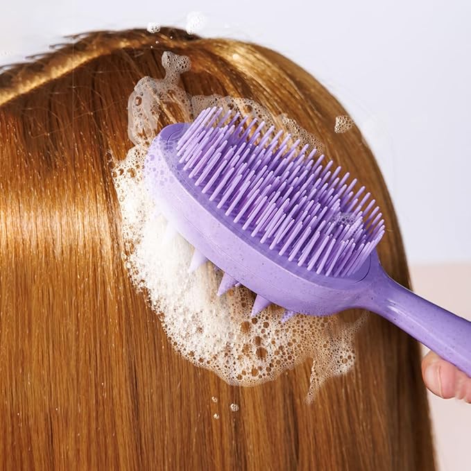 Green Double-sided Hair Brush, Portable Massage Comb