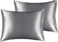 BEDELITE Satin Pillowcase for Hair and Skin, Super Soft and Cooling Similar to Silk Pillow Cases 2 Pack with Envelope Closure, Gift for Women Men(13"x18" Toddler Size, Dark Grey)