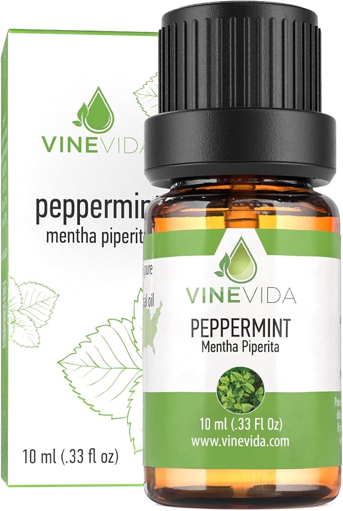 VINEVIDA Peppermint Essential Oil - 10 mL Undiluted - DIY Candle Scents & Soap Making