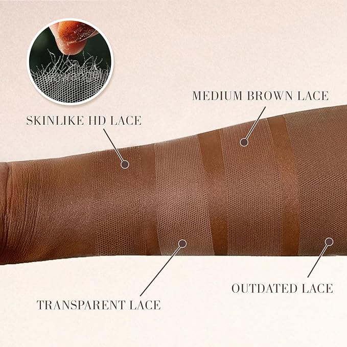 Body Wave Highlight Ombre Lace Front Wig Human Hair 13x4 Full Frontal Lace Wig Skinlike Swiss HD Lace 0.10mm Ultra-thin Invisible 200 Density 100% Real Human Hair Pre-plucked Tiny Knots Balayage Brown