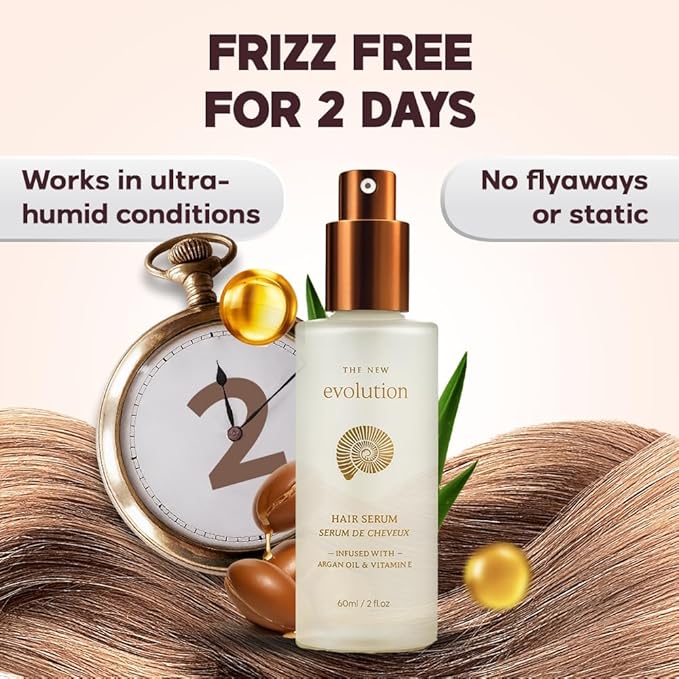 HerStyler Hair Serum - Argan Oil, Vitamin E, and Aloe Vera for Repair, Anti-Frizz for All Hair Textures, Nourishing for Enhanced Shine, Non-Greasy, Suitable for Color Treated Hair