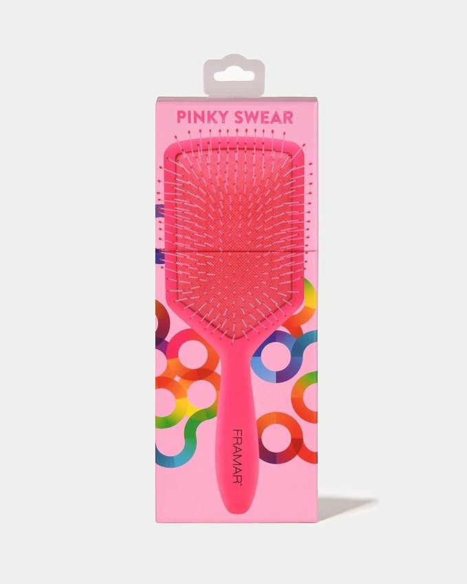 FRAMAR Paddle Hair Brush For Women – Wet Paddle Brush For Thick Hair, Wet Hair Brushes For Women, Pink Hair Brush Detangler – Reduces Breakage
