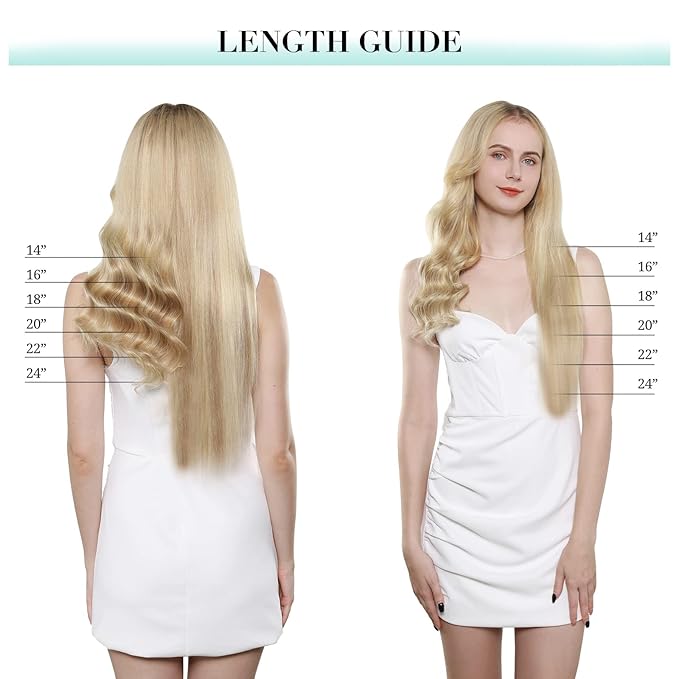 DOORES Human Hair Extensions Clip in, 5pcs 75g Balayage Light Blonde Highlighted Golden Blonde 16 Inch Clip in Hair Extensions Natural Hair Extensions Straight