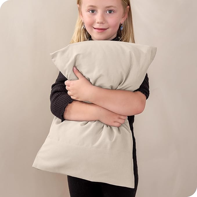 Bare Home Microfiber Pillow Cases - Toddler Size Set of 2 Cooling Pillowcases Double Brushed Sand Pack Easy Care (Toddler Pillowcase 2, Sand)