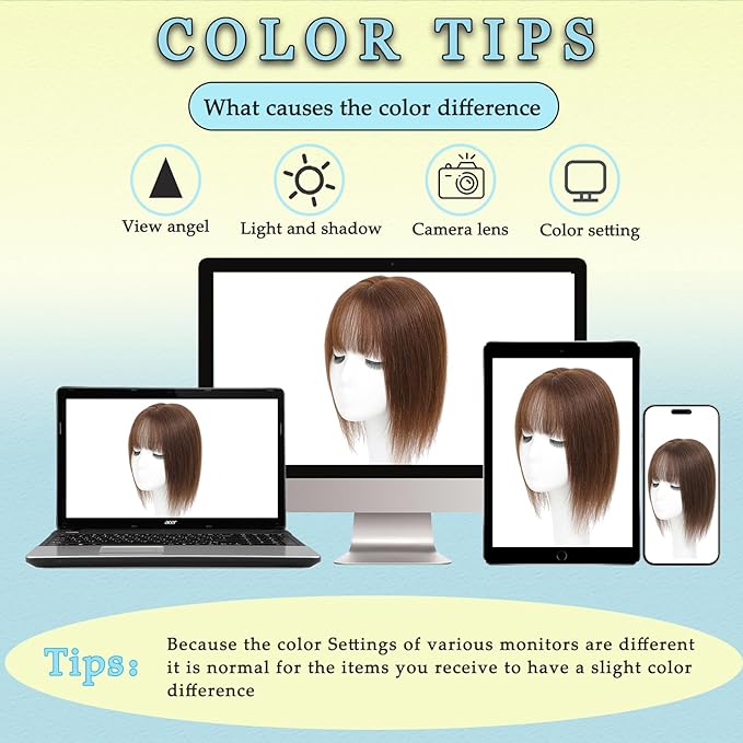 Hair Toppers for Women Real Human Hair, 360° 3D Toppers Pieces for Women with Thinning Crown Side Bangs 14 Inch Upgrade Big Basement (Black, 14 Inch Side Bangs)