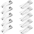 Chinco 24 Pcs Double Grip Hair Clips Metal Snap Clips Women Barrettes for Hair Making, Salon Supplies(Silver,2 Inch)