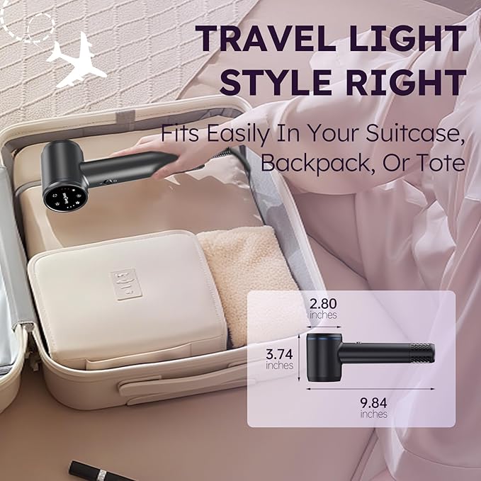 Hair Dryer, Professional Ionic Hair Dryer for Fast Drying, Low Noise and Quiet, Lightweight, 600 Mmillion Negative lonic High-Speed Hair Blow Dryer Without Hair Damage for Women, Men, Travel, Salon