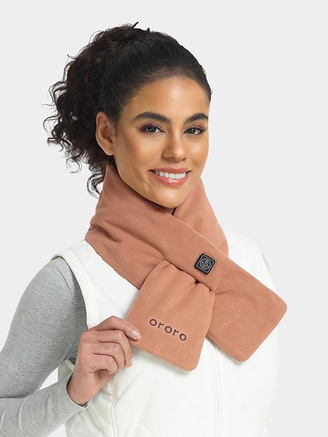 ORORO Heated Scarf, Up to 12 Hours of Warmth, Heated Neck Warmer with Rechargeable Battery