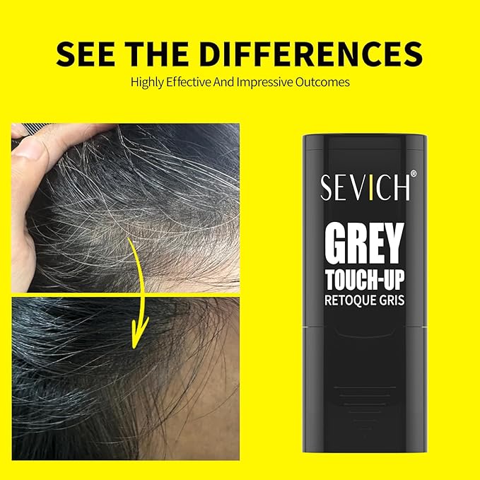 SEVICH Hair Color Stick For Gray Roots - Instantly Cover Grey Hair Dye Comb,Waterproof And Sweatproof, Four Toothed Comb Design, For Carrying Around,8ml(Dark Brown)