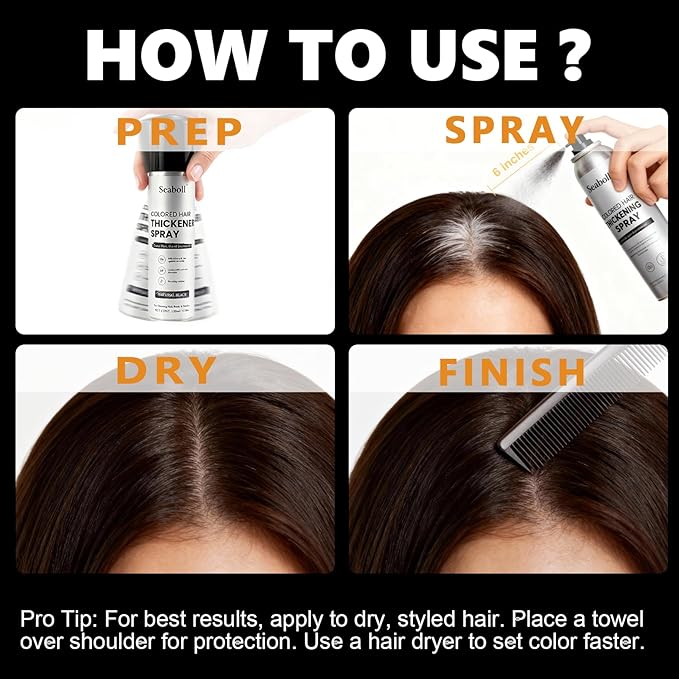 Root Touch Up Hair Color Spray–4oz, Sweat-Resistant & Natural, Instant Gray Hair Cover Up, Temporary Root Concealer Hair Filler Dye Spray for Hairline, Scalp&Thinning– Medium Brown–Women & Men