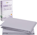 California Design Den Pillow Cases Queen Size Set of 2-1000 Thread Count, Soft and Smooth Sateen Weave, 100% Cotton Pillowcases Standard/Queen, Thick and Durable - Lavender Grey