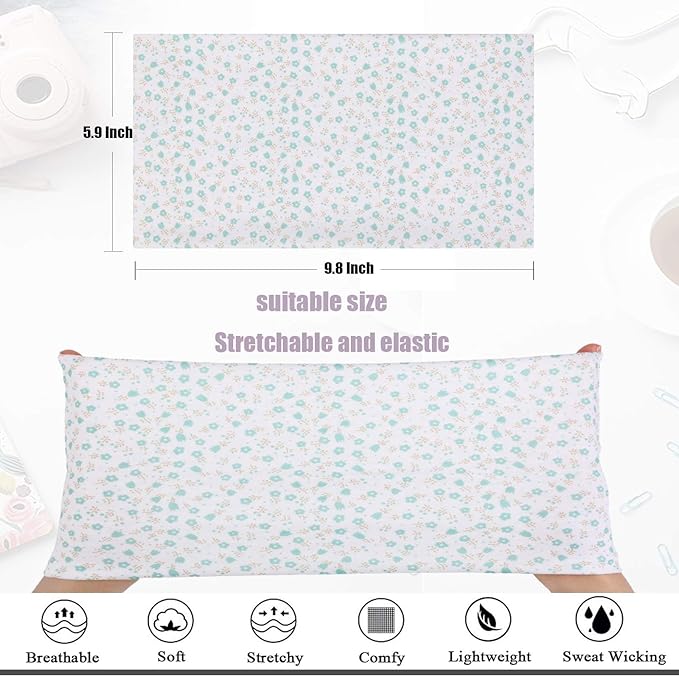 Boho Wide Headbands for Women Short Hair Floral Headbands Non Slip Elastic Sweat Hairbands Soft Fabric Hair Bands Workout Yoga Running Sport Thin Wrap for Girls