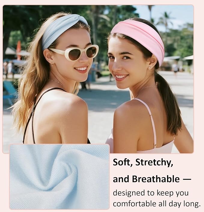 TERSE Headbands for Women Non Slip: Twist Head Bands for Women's Hair Trendy Solid Color