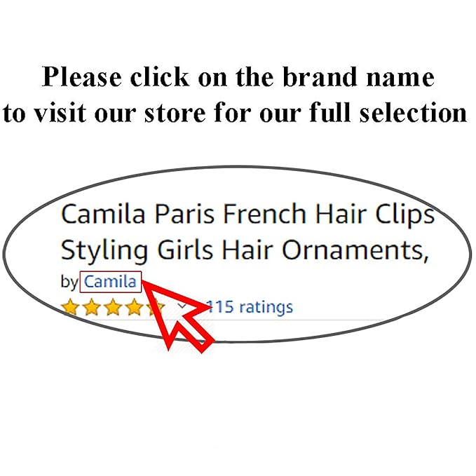 Camila Paris CP3119 French Hair Barrette Clip, Flexible Ponytail Holder No Metal Parts, Strong Hold Grip Hair Clips for Women, No Slip and Durable Styling Girls Hair Accessories, Made in France
