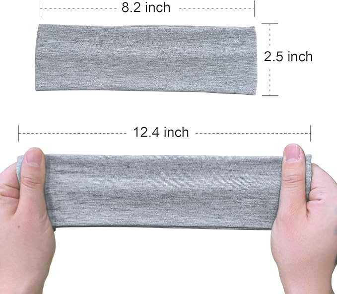 3PCS Headbands for Women Non Slip Elastic Sweat Hairbands Fashion Sports Hair Bands Soft Cloth Fabric Stretchy Headband for Workout Yoga Running