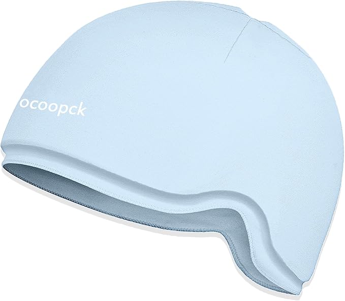 Chemo Cold Cap for Chemotherapy, Migraine Relief Cap, Chemotherapy Must Haves for Women, Cold Compress Ice Pack for Head, Ice Pack for Headaches, Cooling Hats for Women, Light Blue, Chemo Relief