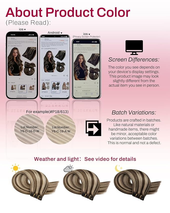 Moresoo Clip in Hair Extensions Remy Double Weft Human Hair Clip in Extensions Straight Hair Extensions for Women Dark Brown Highlight with Caramel Blonde 7pcs 120g 24inch