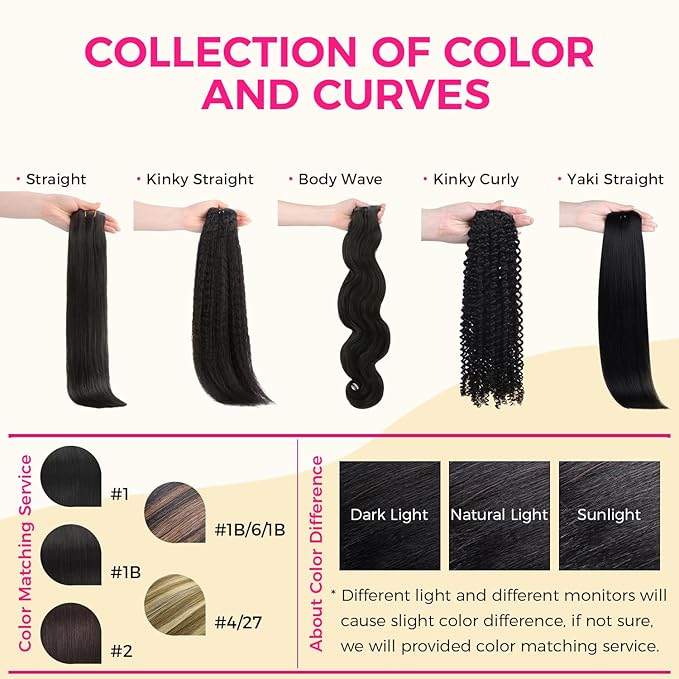 Lashey Seamless Hair Extensions Real Human Hair 110g 7pcs Light Yaki Straight Clip in Hair Extensions Natural Black 24 Inch Seamless Long Clip ins for Women