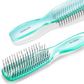 MR.GREEN Hair Brush Crystal Scalp Massage Combs Volumizing Hair Styling Fine Tooth Detangling Tool For Long Wet Dry Hair Women Gift (Green, Large)