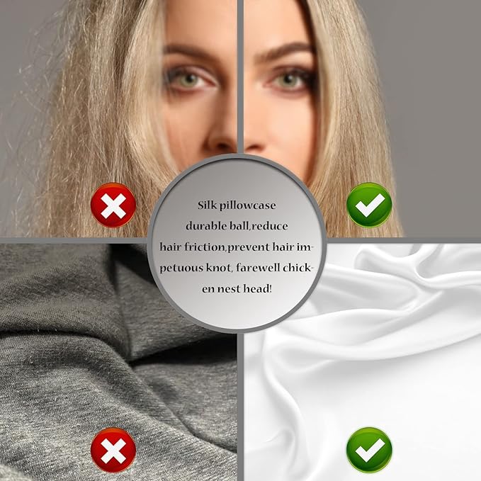 Silk Pillowcase for Hair and Skin,Soft,Breathable and Sliky 100% Queen Silk Pillow Case Set of 2,Both Sides Natural Mulberry Silk Pillowcases with Hidden Zipper(Queen Size 20"X 30",2pcs)