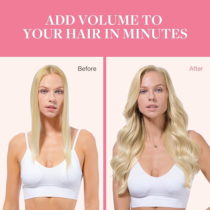 GOO GOO Clip in Hair Extensions Real Human Hair, Remy Human Hair Extensions Clip ins for Women, Natural Human Hair, 18inch 170g 9Pcs, #16/22 Light Blonde Highlighted Golden Blonde
