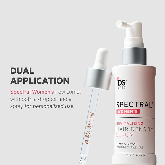 DS Labs Spectral Women’s Hair Density Serum (formerly Spectral.CSF), 60mL - Lightweight Leave-In for Fuller, Thicker Looking Hair, Fast Absorbing, Non-Greasy, For All Hair Types