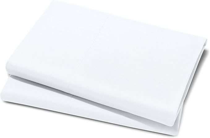 Bare Home Microfiber Pillow Cases - Standard Size Set of 2 - Cooling Pillowcases - Double Brushed - Easy Care - Envelope Closure (Standard Pillowcase Set of 2, White)