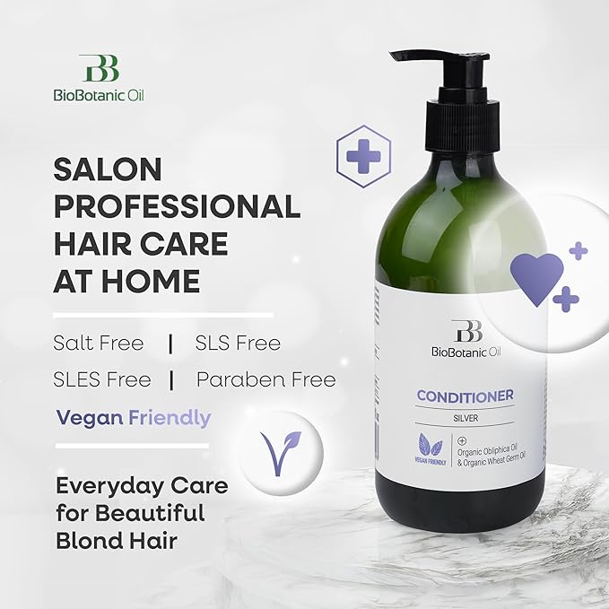 Bio Botanic Oil Magic Conditioner for Blonde & Bleached Hair | Deep Hydration & Color Protection | Enriched with Organic Wheat Germ & Obliphica Oil | SLS-Free, Paraben-Free, pH-Balanced | 500ml