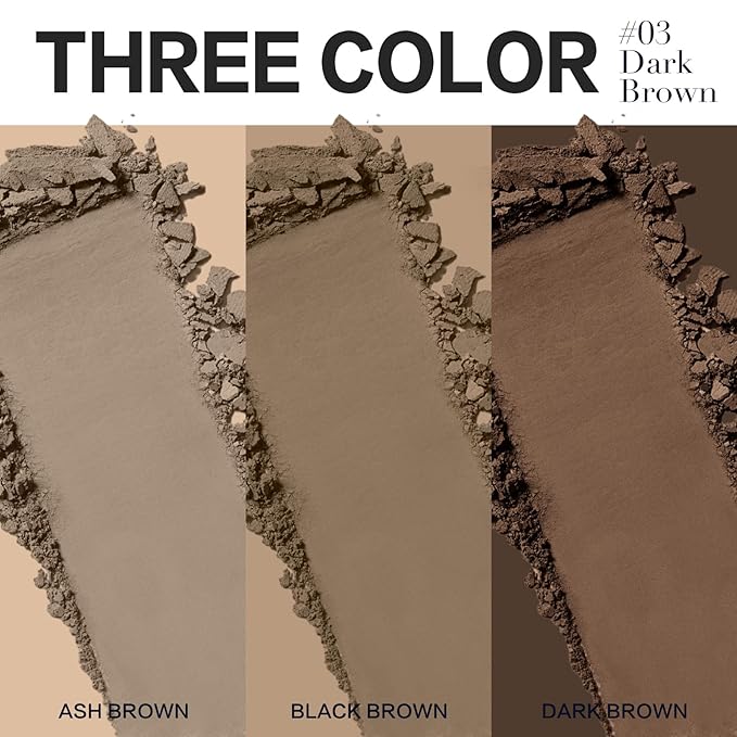 Root Touch Up Hair Color – 3 Color Blendable Hairline Powder for Gray Coverage, Root Cover Up & Thinning Edges – 48H Sweat Resistant, Natural Finish for Women & Men – Dark Brown