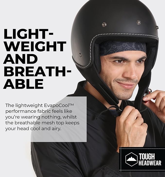 Cooling Helmet Liners - Do Rag Skull Caps for Men - Cooling Head Wraps, Hard Hat Liner - Motorcycle Pirate Bandana