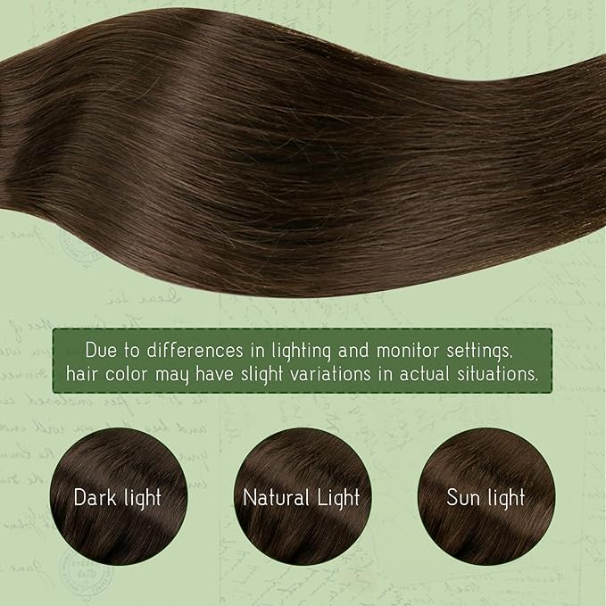 RUNATURE Brown Hair Extensions Clip Ins, 22 Inch Clip in Hair Extensions Real Human Hair, Remy Human Hair Clip in Extensions, Long Straight Hair for Women, Add Length, 120g 7pcs #4 Chocolate Brown