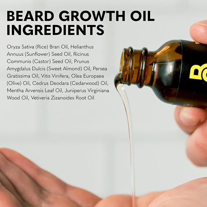 The Beard Club Beard Growth Kit - Derma Roller, Beard Growth Oil, Sandalwood Balm, Comb - Gift Set